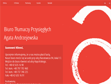 Tablet Screenshot of agata-andrzejewska.pl